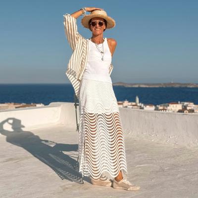 Andrea on a whitewashed rooftop